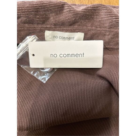 No Comment Ribbed Button Up Long Sleeves Top Brown Juniors size XL - Picture 5 of 7